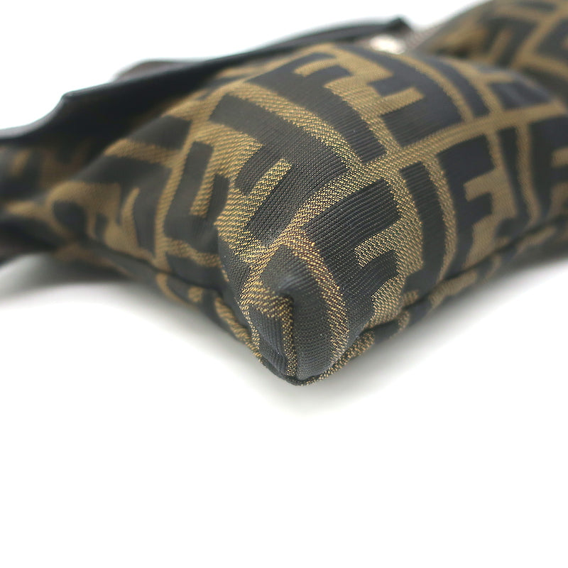 Fendi Zucca Fanny Pack Belt Bag Brown Canvas &amp; Leather