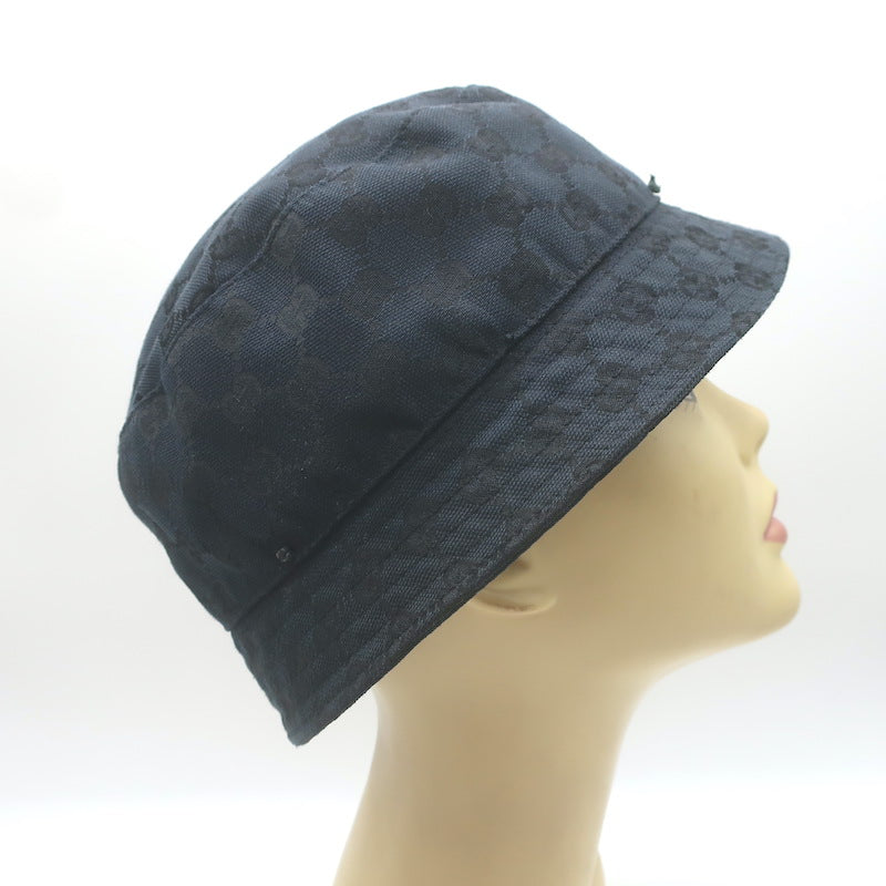 Gucci GG Monogram Canvas Bucket Hat Black Size Large