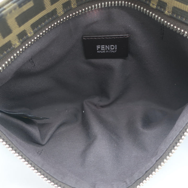 Fendi Zucca Fanny Pack Belt Bag Brown Canvas &amp; Leather