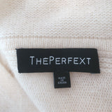 The Perfext Fringed Cashmere Poncho Sweater Cream One Size