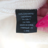 The Perfext Fringed Cashmere Poncho Sweater Cream One Size