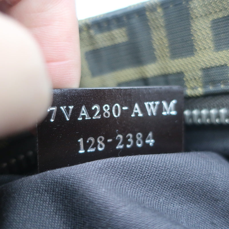 Fendi Zucca Fanny Pack Belt Bag Brown Canvas &amp; Leather