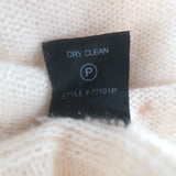 The Perfext Fringed Cashmere Poncho Sweater Cream One Size