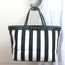 Givenchy Large Antigona Tote Black & White Striped Coated Canvas Shoulder Bag