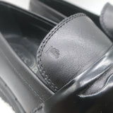 Tod's Creeper Penny Loafers Black Leather Size 37.5