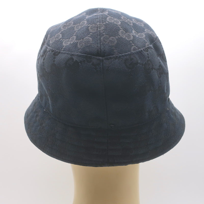 Gucci GG Monogram Canvas Bucket Hat Black Size Large