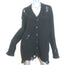 Mihara Yasuhiro Distressed Cable Knit Cardigan Black Mohair-Blend Size 38