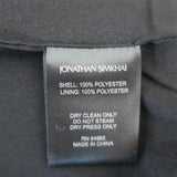 Jonathan Simkhai Star Print Puff Sleeve Wrap Dress Black Crepe Size 12