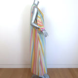 Missoni Cutout Zig Zag Striped Cover-Up Maxi Dress Multi Stretch Mesh Size Small