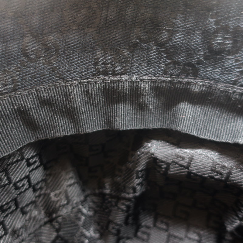 Gucci GG Monogram Canvas Bucket Hat Black Size Large