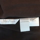 Max Mara Puro Lino Drape-Front Blazer Dark Brown Linen Size 46 One-Button Jacket