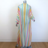 Missoni Cutout Zig Zag Striped Cover-Up Maxi Dress Multi Stretch Mesh Size Small