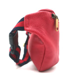 Gucci Retro Logo Large Fanny Pack Belt Bag Red Leather