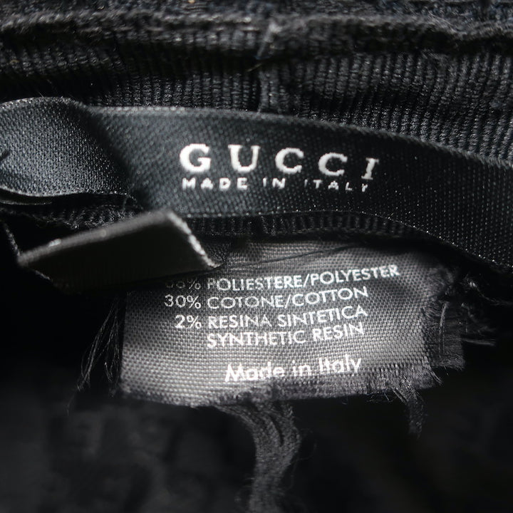 Gucci GG Monogram Canvas Bucket Hat Black Size Large