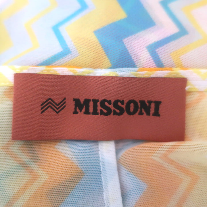 Missoni Cutout Zig Zag Striped Cover-Up Maxi Dress Multi Stretch Mesh Size Small