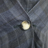 Vivienne Westwood Red Label Top Blue/Gray Checked Linen Size 44 Sleeveless Vest