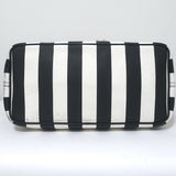 Givenchy Large Antigona Tote Black & White Striped Coated Canvas Shoulder Bag