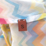 Missoni Cutout Zig Zag Striped Cover-Up Maxi Dress Multi Stretch Mesh Size Small