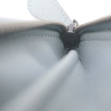 Bottega Veneta Intrecciato Zip Around Wallet Light Blue Leather