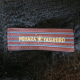 Mihara Yasuhiro Distressed Cable Knit Cardigan Black Mohair-Blend Size 38