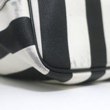 Givenchy Large Antigona Tote Black & White Striped Coated Canvas Shoulder Bag