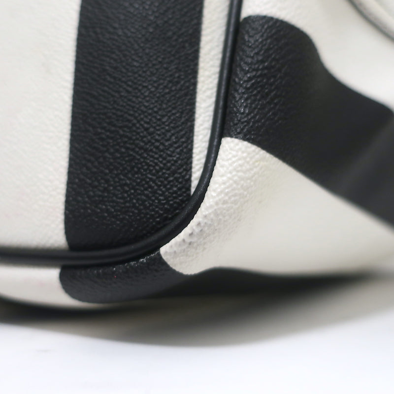 Givenchy Large Antigona Tote Black &amp; White Striped Coated Canvas Shoulder Bag