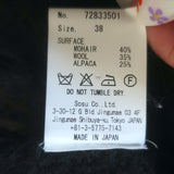 Mihara Yasuhiro Distressed Cable Knit Cardigan Black Mohair-Blend Size 38