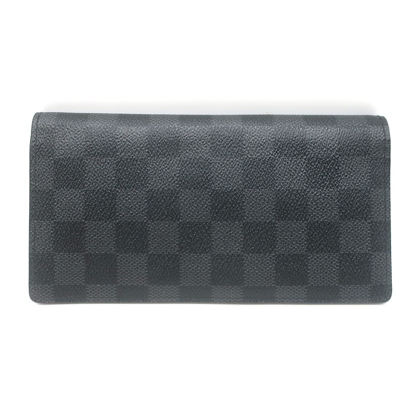 Louis Vuitton Damier Canvas Brazza Long Bi-Fold Wallet Black/Graphite