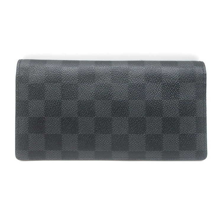 Louis Vuitton Damier Canvas Brazza Long Bi-Fold Wallet Black/Graphite