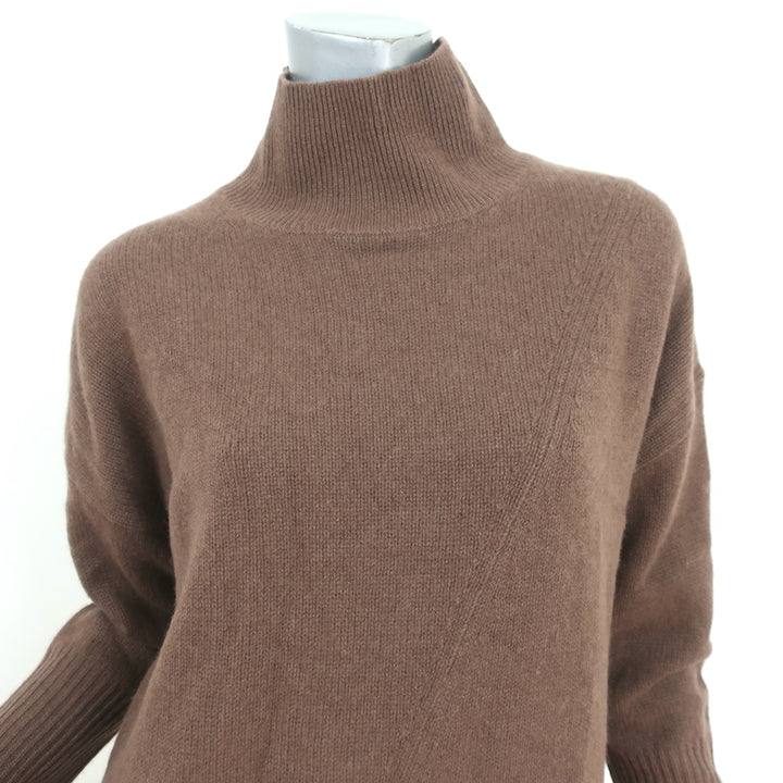 360 Cashmere Asymmetric Sweater Dress Quincy Brown Cashmere Size Small NEW