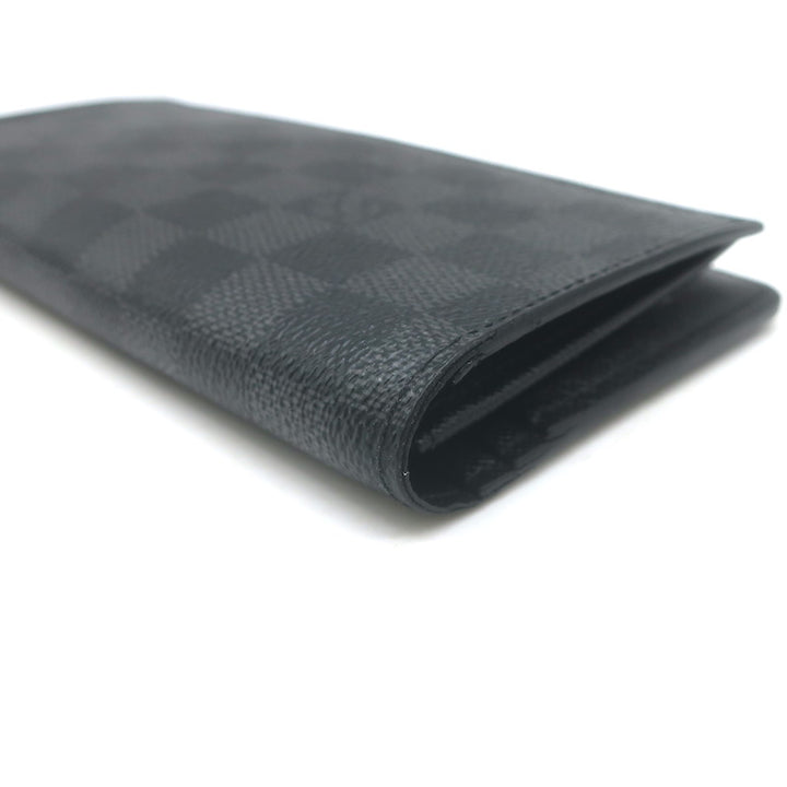 Louis Vuitton Damier Canvas Brazza Long Bi-Fold Wallet Black/Graphite