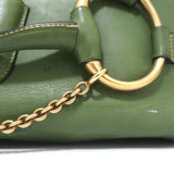 Gucci Tom Ford Large Horsebit Shoulder Bag Green Leather