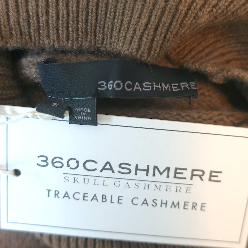 360 Cashmere Asymmetric Sweater Dress Quincy Brown Cashmere Size Small NEW