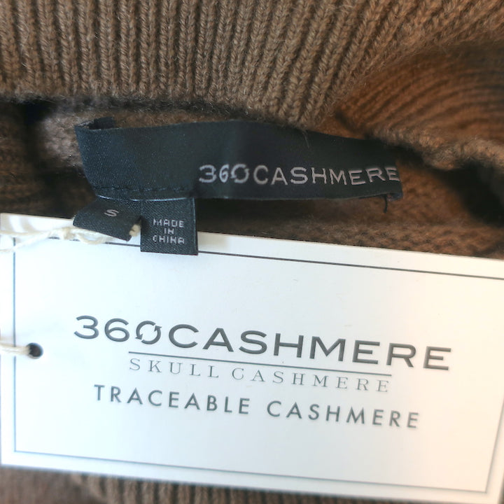 360 Cashmere Asymmetric Sweater Dress Quincy Brown Cashmere Size Small NEW