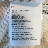 Prada Triangle Logo Mesh Maxi Dress Ivory Size 40