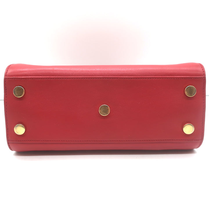 Saint Laurent Sac de Jour Nano Tote Red Leather Crossbody Bag