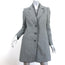 Love Moschino Ruffle-Trimmed Jacket Gray Cotton Size US 8 Longline Blazer