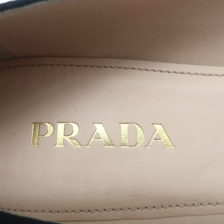 Prada Pointed Toe Kitten Heel Pumps Black Suede Size 37 NEW