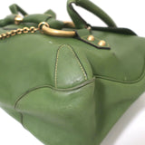 Gucci Tom Ford Large Horsebit Shoulder Bag Green Leather