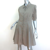Jonathan Simkhai Cleo Mini Shirt Dress Eucalyptus Poplin Size Medium