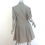 Jonathan Simkhai Cleo Mini Shirt Dress Eucalyptus Poplin Size Medium