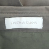 Jonathan Simkhai Cleo Mini Shirt Dress Eucalyptus Poplin Size Medium