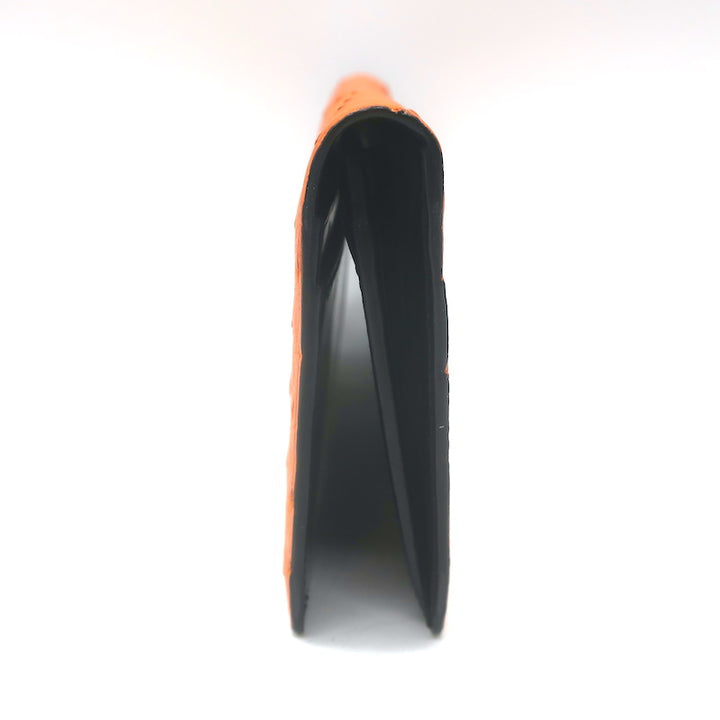 Il Bussetto Ostrich Long Bi-Fold Wallet Orange