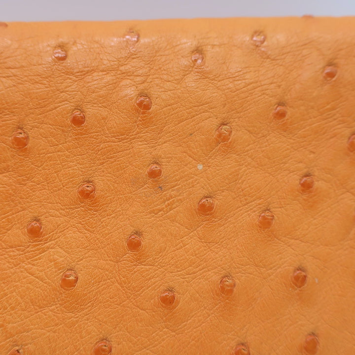 Il Bussetto Ostrich Long Bi-Fold Wallet Orange