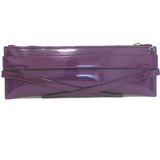 Burberry Prorsum Parmoor Bridle Long Clutch Purple Patent Leather Shoulder Bag