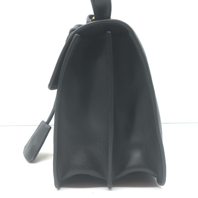 Prada Soft Sound Shoulder Bag Black Leather Medium Crossbody NEW