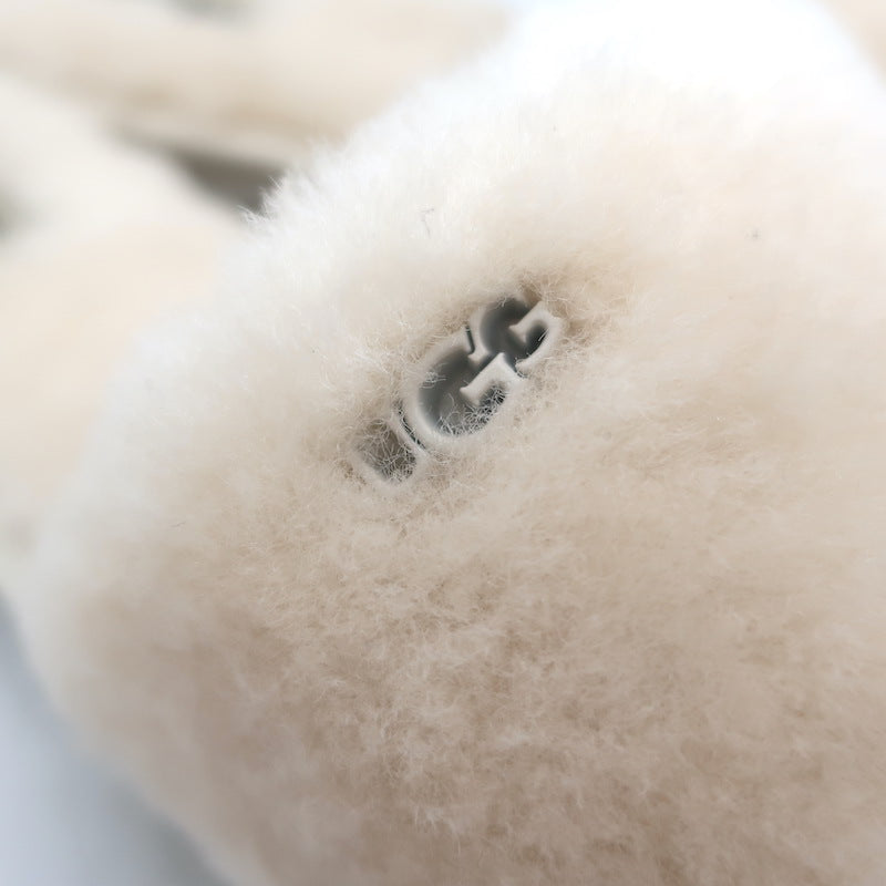 UGG Cozette Shearling Slide Sandals Cream Size 6 NEW
