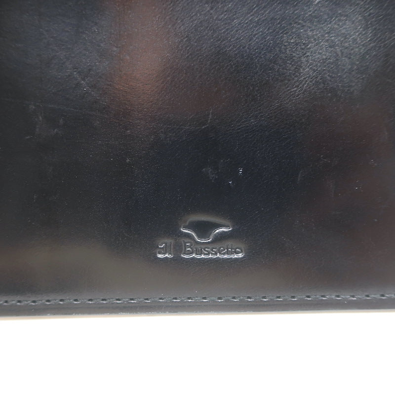 Il Bussetto Ostrich Long Bi-Fold Wallet Orange