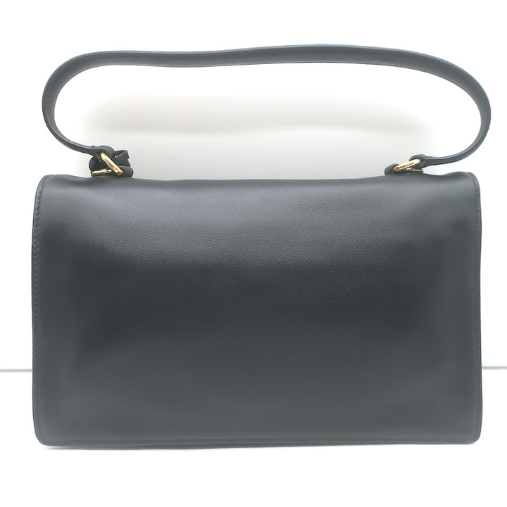 Prada Soft Sound Shoulder Bag Black Leather Medium Crossbody NEW