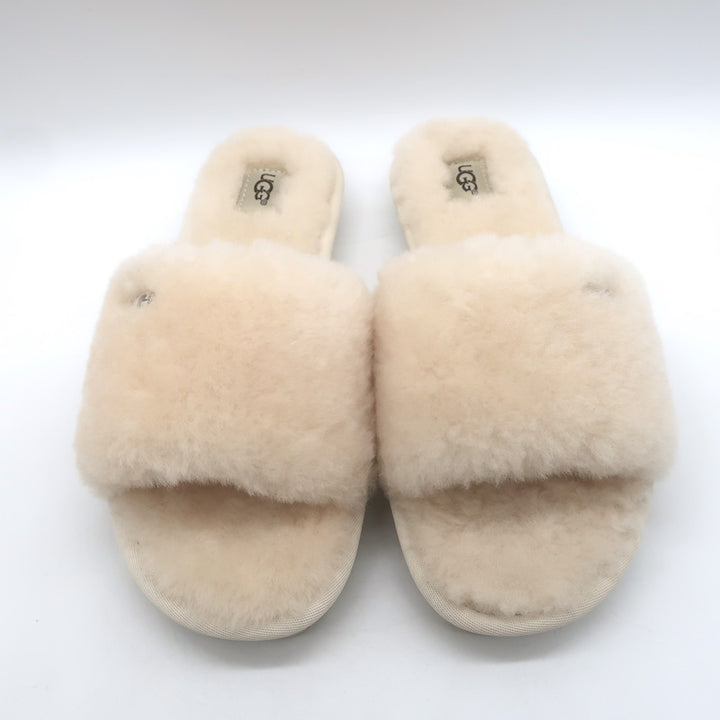 UGG Cozette Shearling Slide Sandals Cream Size 6 NEW